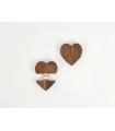 PenDrive de madera Oscura Corazón con imán Ref.USBCH7
