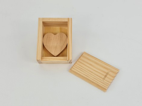 PenDrive Heart Pack + Natural Box P1002