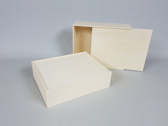 Caja de madera 35x28x10 cm. c/tapa corredera Ref.P1454C8J