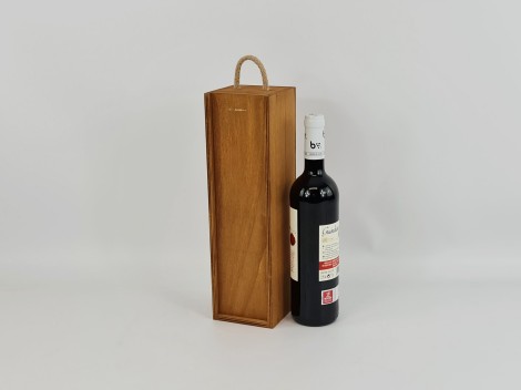 Caja 1 Botella de vino Tapa Corredera color Miel Ref.P1251CC