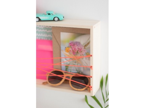 Wooden box 25x19x6 cm. with Sliding cover Ref.P1454C4N