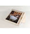 White Box for Album 30x30 w / Wood Top and Division Ref.P1454C8PA-37D