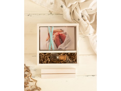 Caja Blanca fotos 10x15 c/Tapa Metacrilato Ref.P00CF13B1M