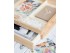 Natural Box 34x34x11 cm. with drawer and divisions Ref.P1454C9B2