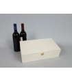 Wooden box 2 Bottles of wine Hinge and Clasp Ref.2botBB
