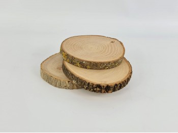 Rodaja de madera c/corteza Ø14-16 cm. Ref.11407