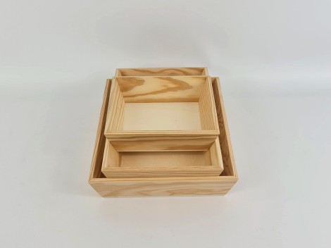 Bandejas de madera inclinadas 3 medidas Ref.P1141L