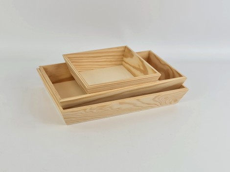 Bandejas de madera inclinadas 3 medidas Ref.P1141L