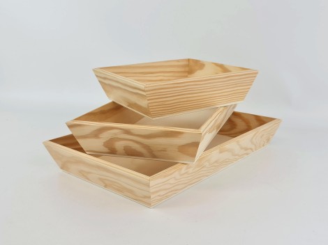 Bandejas de madera inclinadas 3 medidas Ref.P1141L