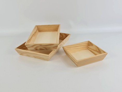 Bandejas de madera inclinadas 3 medidas Ref.P1141L