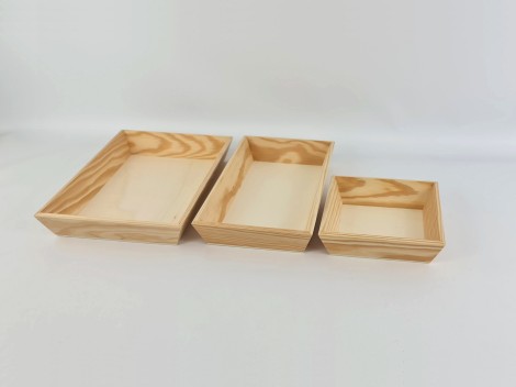 Bandejas de madera inclinadas 3 medidas Ref.P1141L