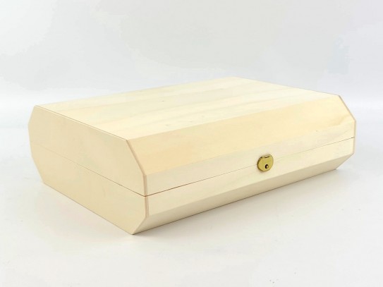 Caja madera octogonal para 3 botellas de vino Ref.P1253CO