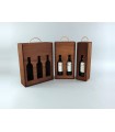 Aged wooden box for bottles Sliding Lid Silhouette Ref.BotTCTR