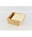 Pine wood box 22x22x12 cm. c / Frame sliding cover Ref. 99