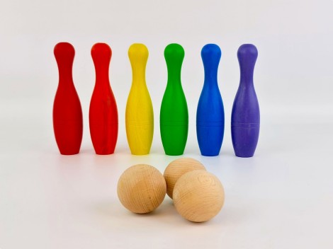 Rainbow Wooden Bowling Set Ref.CCTL22