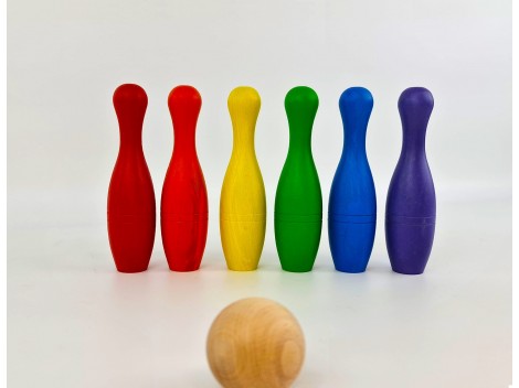 Rainbow Wooden Bowling Set Ref.CCTL22