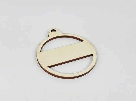 Bola Silueta para nombre de Navidad de madera Ref.H3734