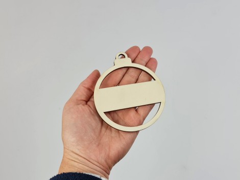 Bola Silueta para nombre de Navidad de madera Ref.H3734
