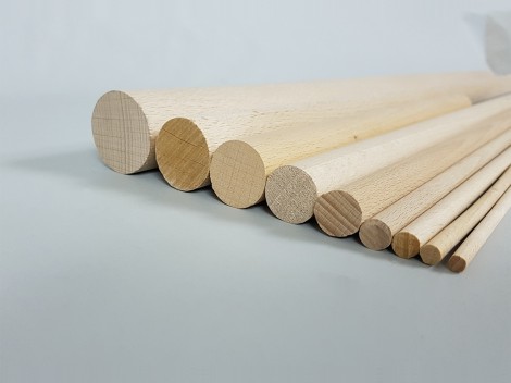 Palo redondo de madera varios diámetros