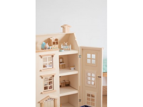 Casita de muñecas de madera rústica Ref.AR12431