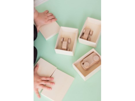 Set 3 Coches de madera minis Ref.CCJD81