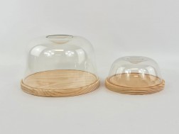 Round wooden base cheese tray various measures