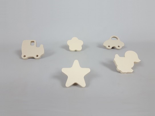 Tiradores infantiles Beige 5 cm.