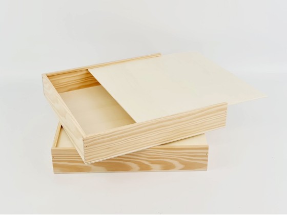 30x30 Album Box in Pine with Wood lid Ref.P1454C8P