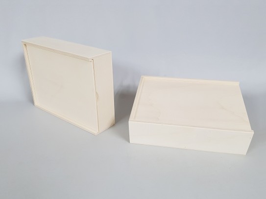 Caja de madera 32x25x6 cm.  c/Tapa corredera Ref.P1454C8N