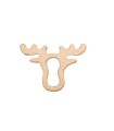 Reindeer head beech wood 10.5x7.5 cm. Ref.RM109