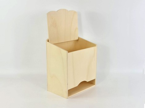 Caja de madera 33x25x20 cm. para pañales Ref.P1681