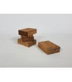 Taco de madera Envejecido 7x5x2 cm. Ref.P1008