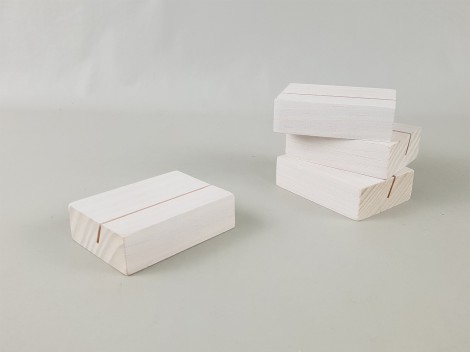Taco madera blanco de 7x5x2 cm. Ref.P1013
