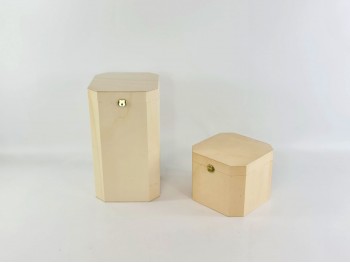 Caja de madera octogonal 2 medidas Ref.P78C