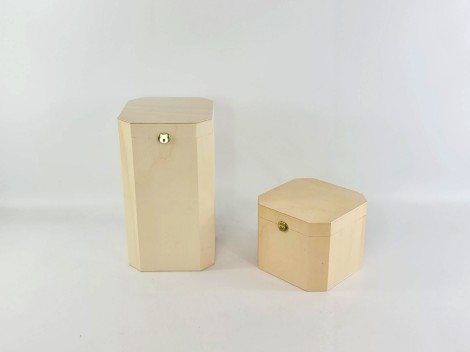 Caja de madera octogonal 2 medidas Ref.P78C