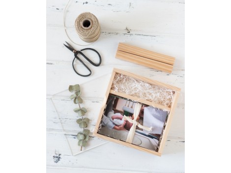 Pine box Photos 10x15 Methacrylate lid Ref.P00CF13M