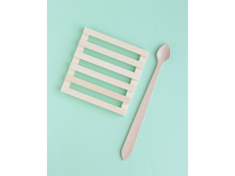 Salvamanteles de madera cuadrado pallet Ref.AT11009