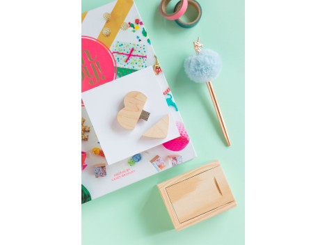 PenDrive Heart Pack + Natural Box P1002