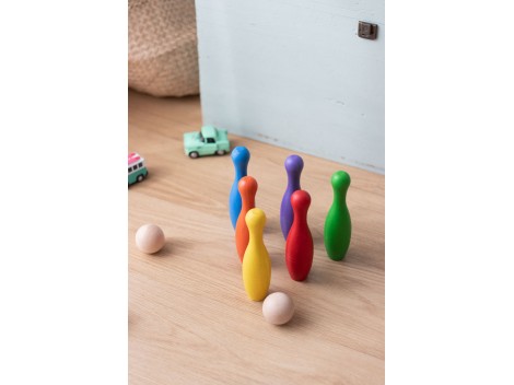 Rainbow Wooden Bowling Set Ref.CCTL22