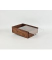 Aged pine wood box 23.5x18.5x7 cm. with methacrylate lid Ref.PF1520TM