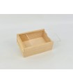 Caja de madera pino 18x12,5x6,5 c/tapa Metacrilato Ref.PF1015M