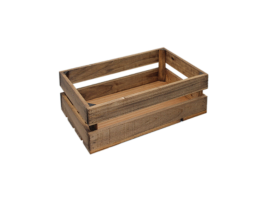 Caja Fruta Envejecida 50x30x16 cm. 2 lamas Ref.D2018