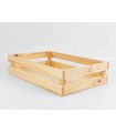 Caja Cesta de madera natural 48x30x12 cm. Ref.T0628