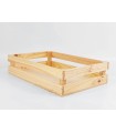 Caja Cesta de madera natural 48x30x12 cm. Ref.T0629