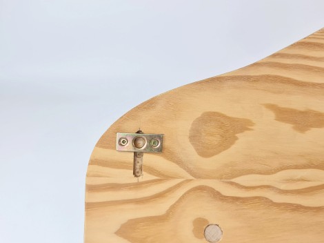 Pine and beech wall coat rack 4 hangers Ref.871