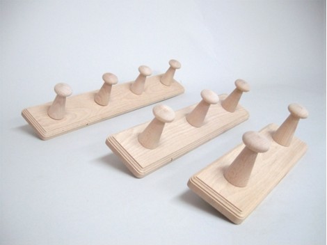 Clothes rack beech 2 knobs REF.855