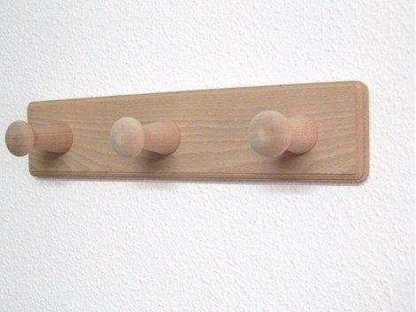 Percha haya 3 pomos Ref.855A