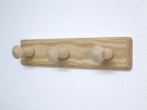 Clothes rack pine 3 knobs REF.851A