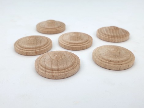 Wooden ceiling light, dove-tail shape, Ø3 cm. Ref. 2351A