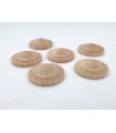 Wooden ceiling light, dove-tail shape, Ø3 cm. Ref.2351A
